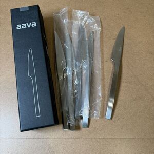 Aava Nordic Modern 18/10 Stainless Steel Finland Finnish Cutlery Knife Set Of 5‎